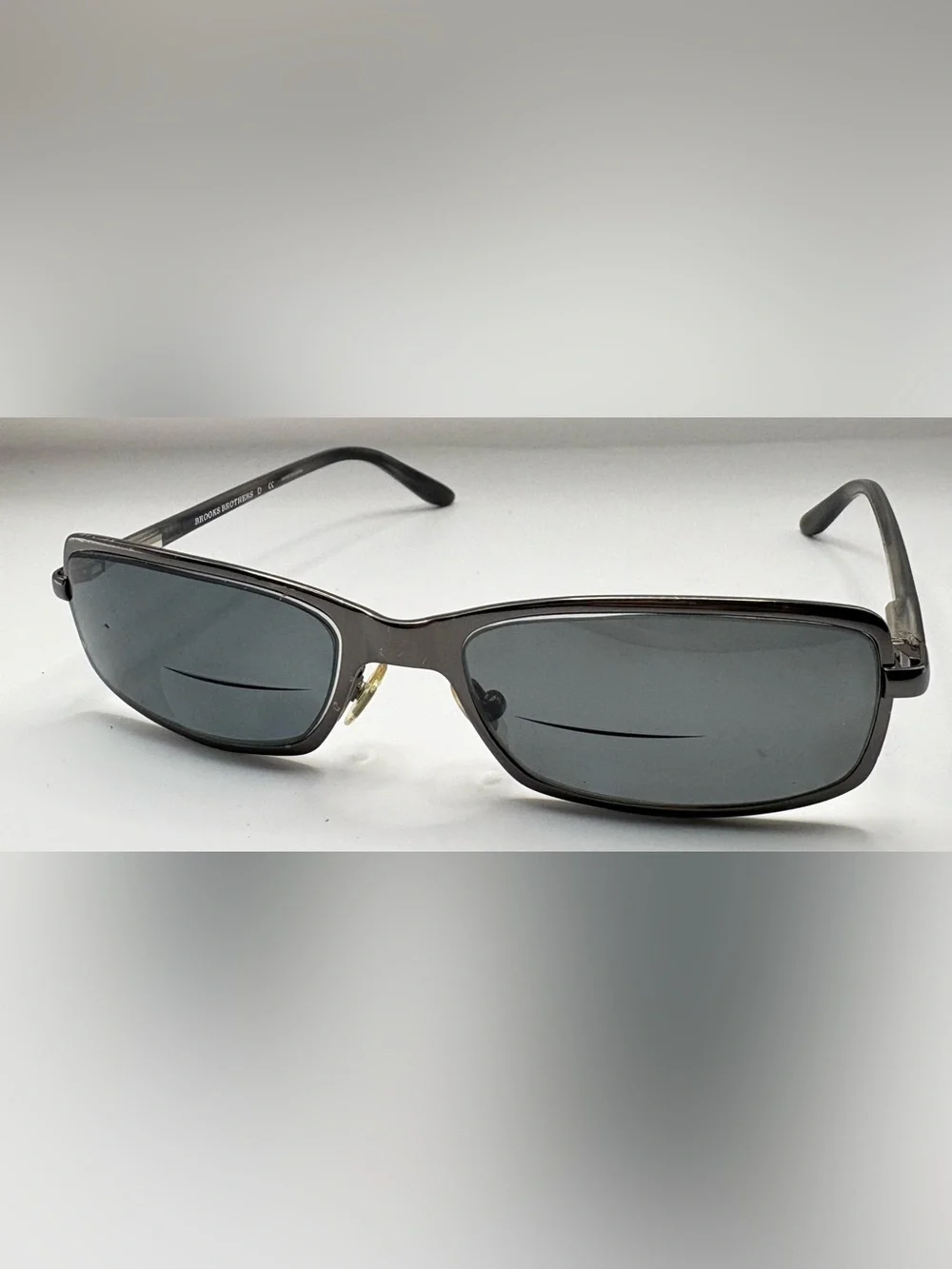 Brooks Brothers B.B.450-S Gunmetal Oval Metal Sunglasses Frames Only